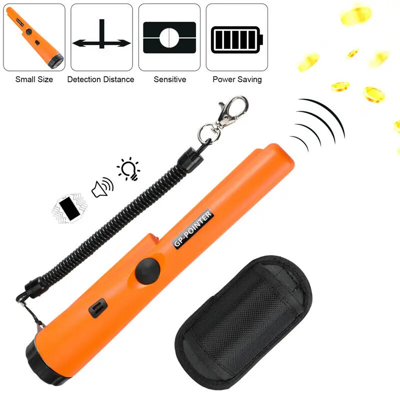 Metal Detector Pinpointer Waterproof Handheld Wand Golden Treasure Hunting Unearthing Tool Accessories