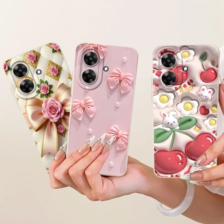 Fashion Flower Pretty Girls Soft Silicone Phone Cover