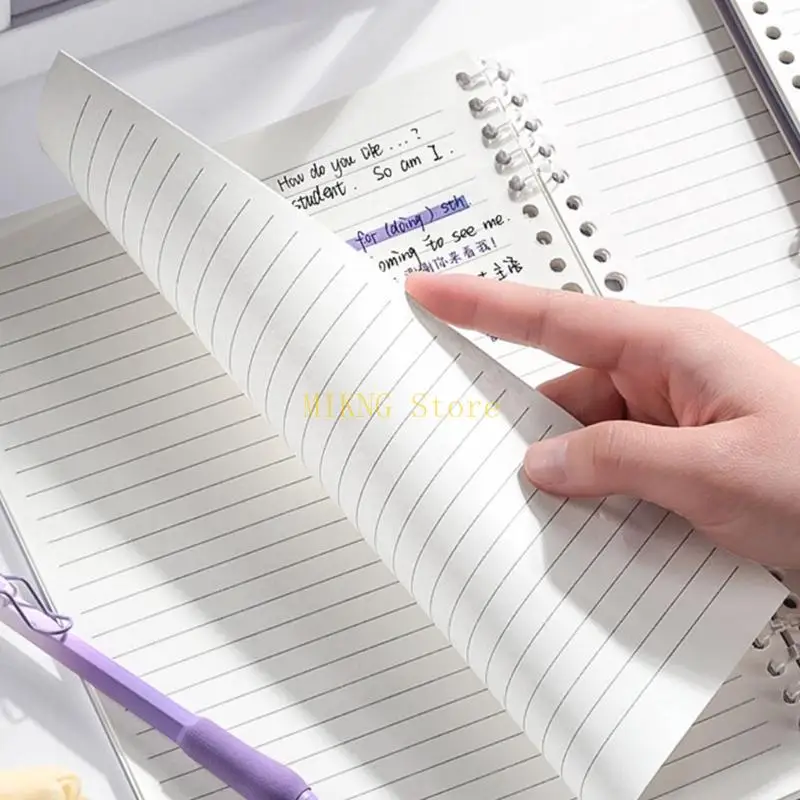 4개 26홀 바인더 노트 저널, 리필형 바인더 플래너 8.27''x11.4'', 240매 줄지어 종이 베스트 세일