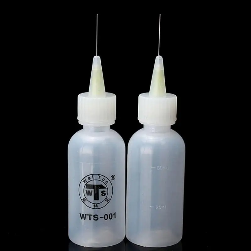 50ml syringe small empty bottle solvent bottle with needle empty alcohol Portable Leakproof Liquid Dropper Bottles