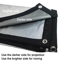 2025 High Brightness Portable Projection Screen Anti-Light Projector Curtain Metal Reflective Cloth Fabric 10-130 inch For HY300 - Image 6