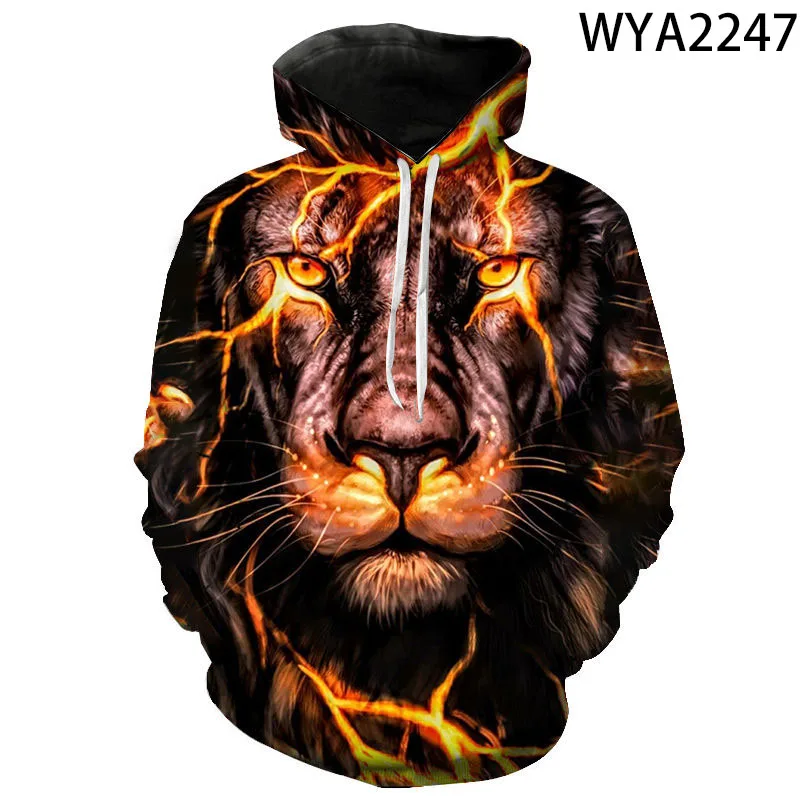 

Animal Lion Pullover Long Sleeve 3D Printe Men Women Children Hoodies Streetwear Boy Girl Kids Casual Tops Sweatshirts