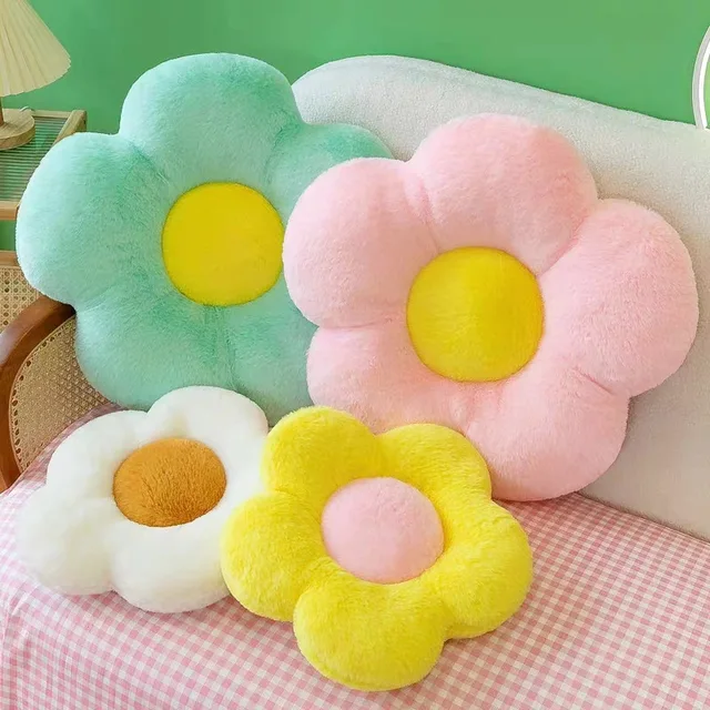 Coussin en tissu de forme circulaire à fleurs, avec sieste douce, pour bureau, salle de classe, chaise, canapé, chambre à coucher, sol d'hiver épais 1