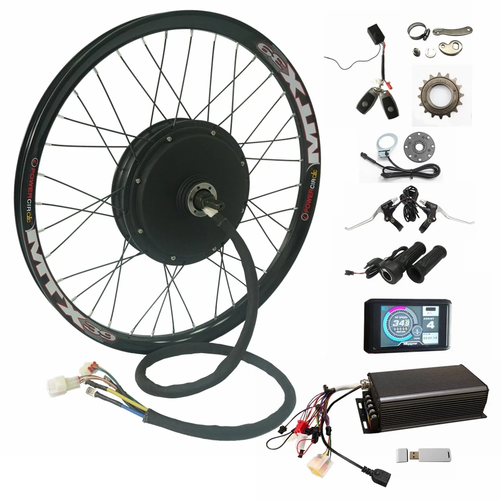 48V 72V QS205 3000w 150mm Dropout Electric Bike Motor Wheel kit QS