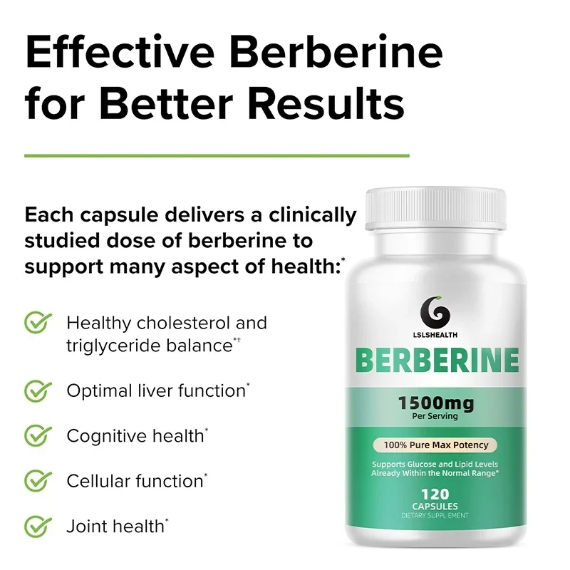 Premium Berberine HCL 1500mg-Berberine HCI Root Supplements Pills-Immune System, Healthy Weight Management