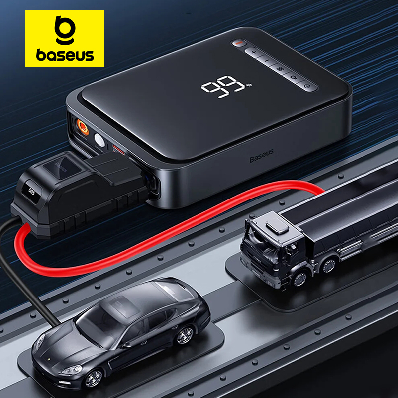 Baseus 2 In 1 Car Jump Starter with Car Air Compressor 1000A Car Booster Battery Starting Device for Auto Emergency Jump Starer