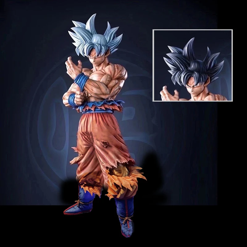 45Cm Dragon Ball Super Figure Double-Headed Son Goku Migatte No Goku'I Action Figure Ichiban Kuji Pvc Collection Model Toys Gift