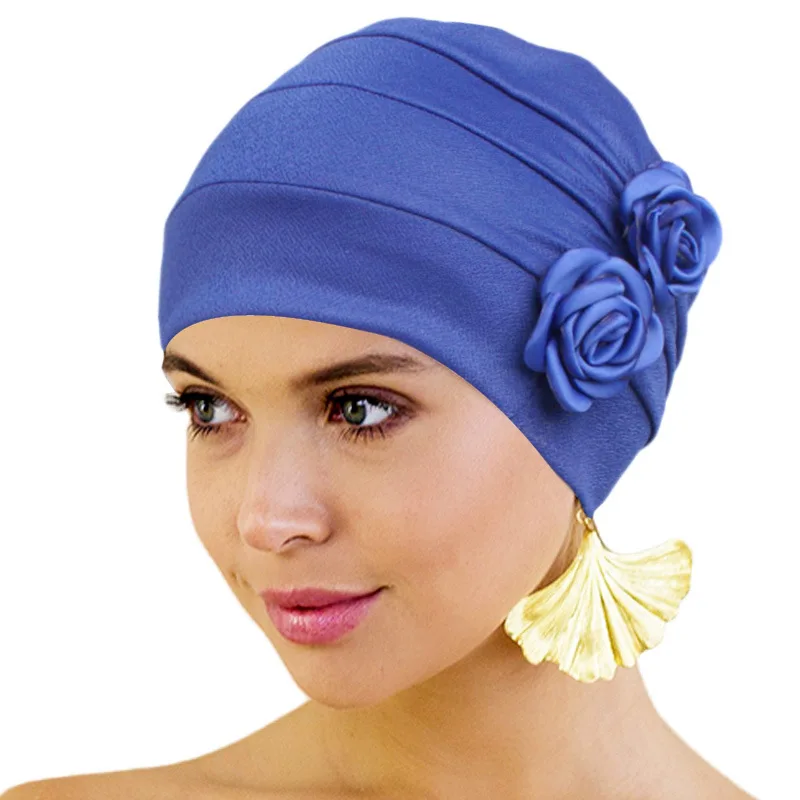 

Women Turban India Headscarf Sleep Night Cap Beanie Bonnet Hair Loss Chemo Caps Islamic Hat Headwear Stretch Head Wrap