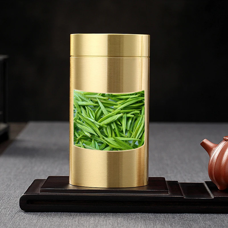Airtight Tea Canister Copper Incense Coffee Powder Container Portable Tea Tins Food Jars Sugar Spices Powder tea tin box,tea canister,airtight container