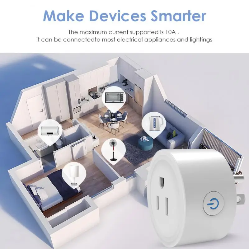 CORUI 10A US WiFi TUYA Ʈ ÷ ,    Ʈ Ȱ Alexa Google Ȩ ۵  