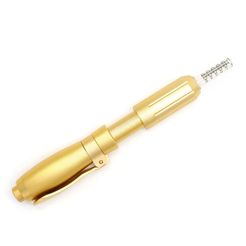 0.3/0.5ml gold Hyaluronic Pen Hyaluronic Acid pen lip filler injection Pen Massage Atomizer Anti Wrinkle Water Syringe Needle