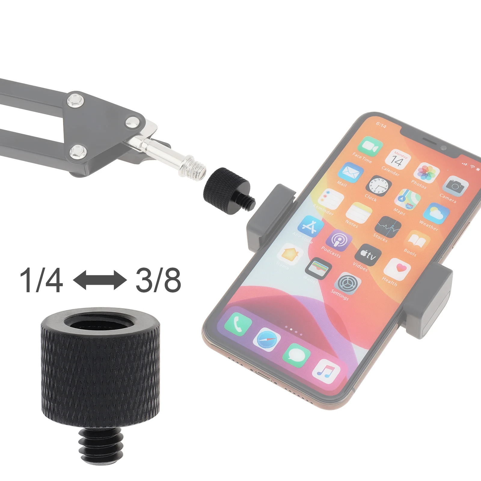 1/4-Inch Male to 3/8-Inch Female Precision Screw Adapter for Tripod Accessories Holder Camera Mount Bracket Mount Screw