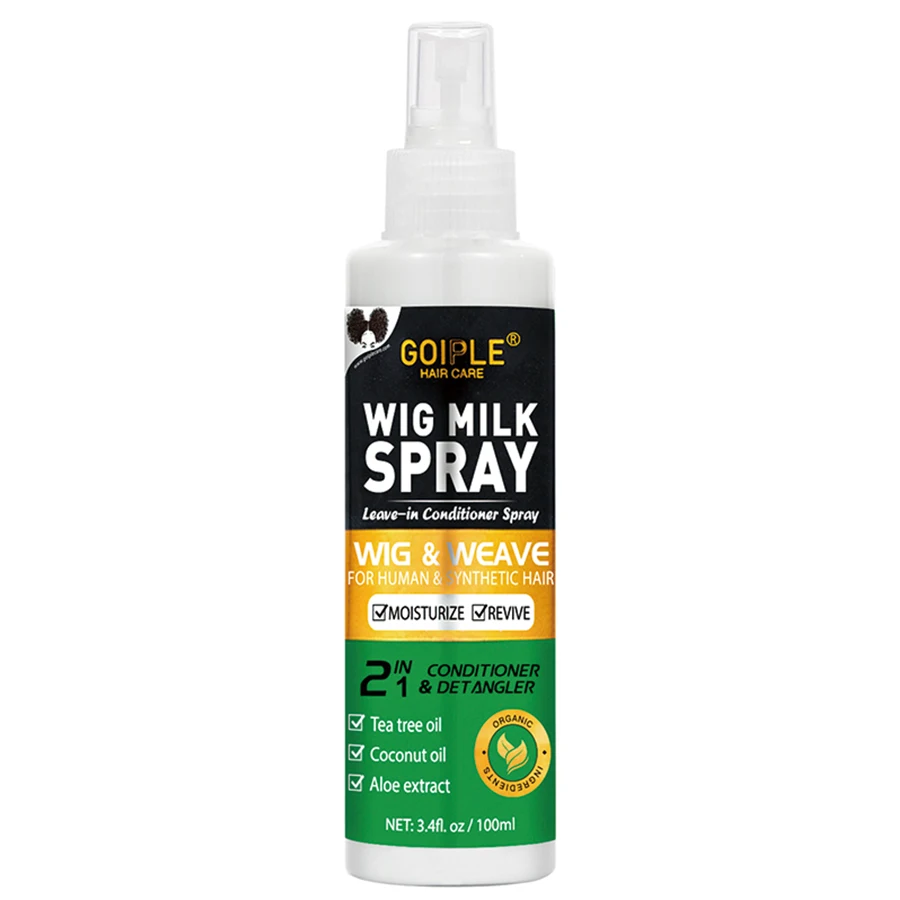 Wig Milk Spray Moisturizing Care Spray for Wig Synthetic Hair Prevent Frizz Leave-in Conditioner 100ml for Wigs Smooth and Shine