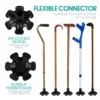 Protective Cover Walking -legged Crutch Pad Cane Accessory Rubber Accesories 4