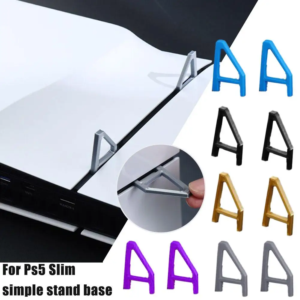 Supporto Orizzontale Espositore Salvaspazio Per Ps5 Slim Disc & Digital Edition Per Ps5 Slim Simple Treppiede 3D Pr U1D2