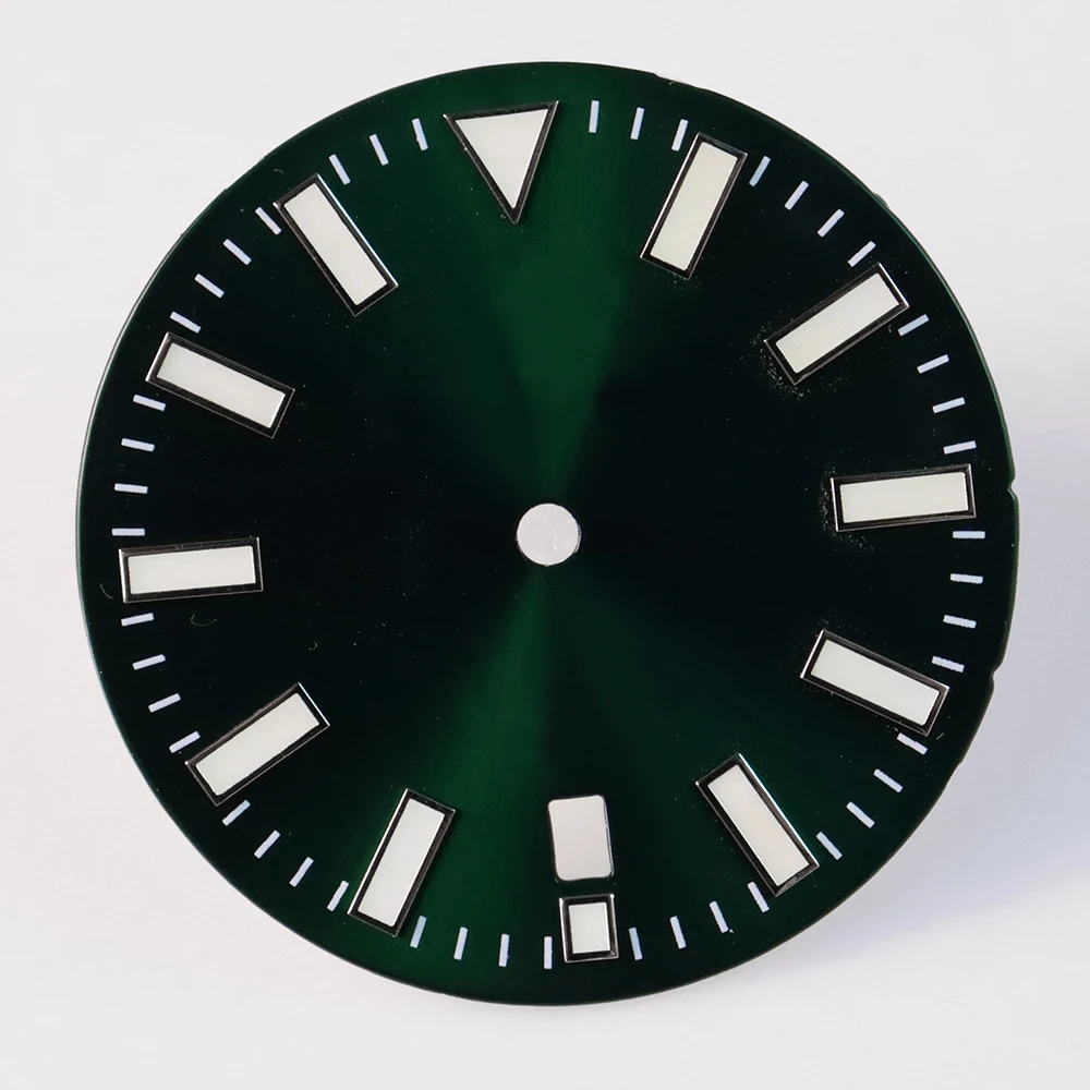 New Facelift Dial Watch Components Blue Luminous 32.5mm Watch Dial for NH35 Automatic Mechanical Movement Men Watch Accessories