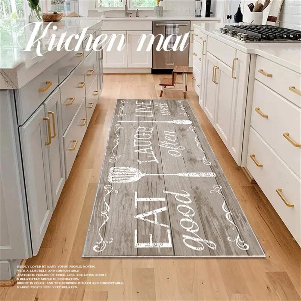 

Crystal Velvet Kitchen Floor Mat Super Anti-slip Absorbent Oil Absorption Kitchen Carpet Modern Simple Carpet