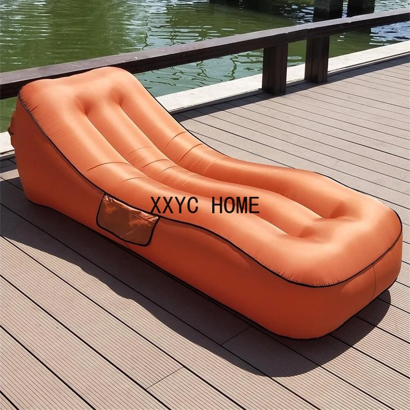 

Outdoor Single Bean Bag Sofa Waterproof Inflatable Air Mattress Foldable Bed Portable Adult Outdoor Beach Sleeping Bed Mat