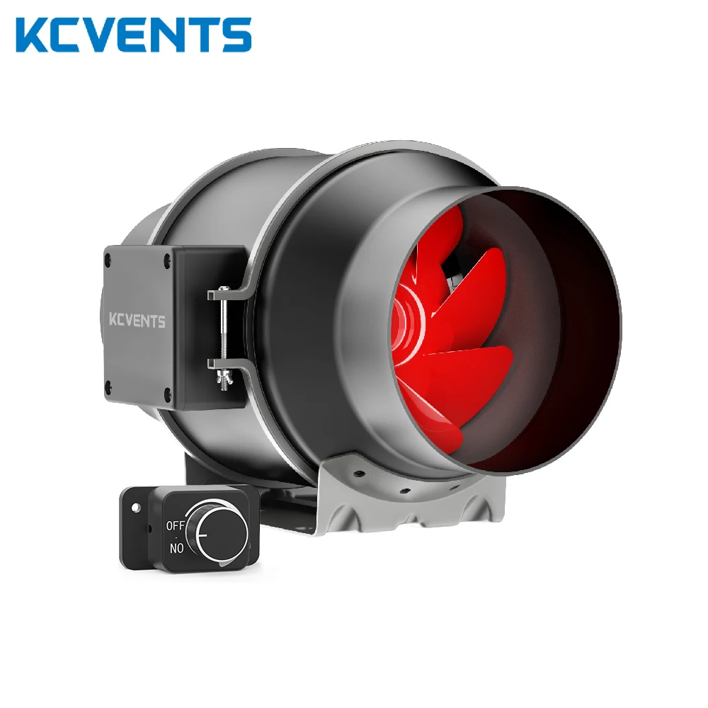 Ventilation Fan KCvents Ventilation Fan Inline Duct Fan Exhaust EC Fresh Air System Speed Control Hydroponics Grow Tent Household