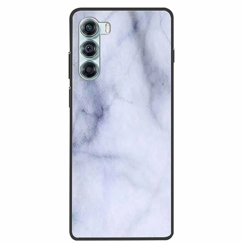 Marble Silicone Black Soft Protective Phone Case Cover