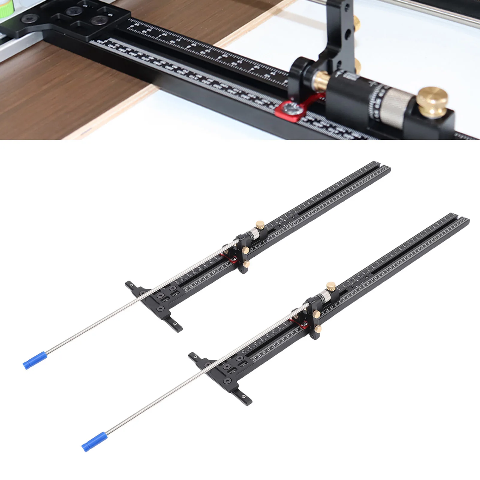 Circular Saw Track Set Adjustable Limiters and Rails Track Saw Parallel Rail  Kit Multifunctional Clear Scale for Planers