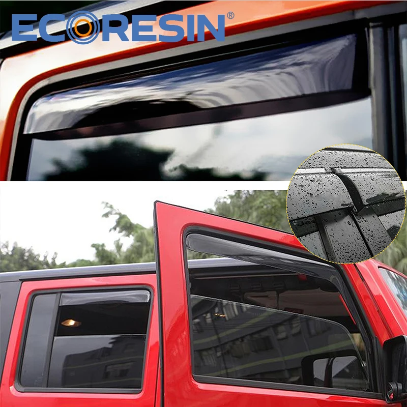 Side Window Visor Shades Rain Guard Deflector For Wrangler JK JL JT Herdsman Gladiator 2007-2 And 4 Doors Modify Part