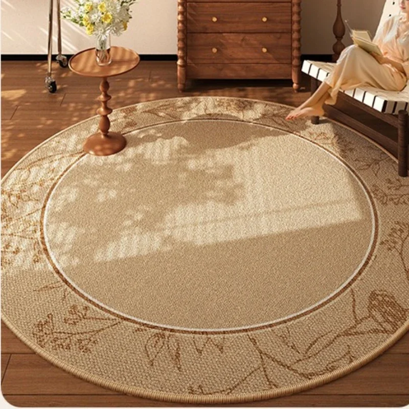 Round Living Room Carpet Stylish Minimalist Large Area Bedroom Rug Light Luxury Home Decoration Coffee Table Mats Alfombra Tapis