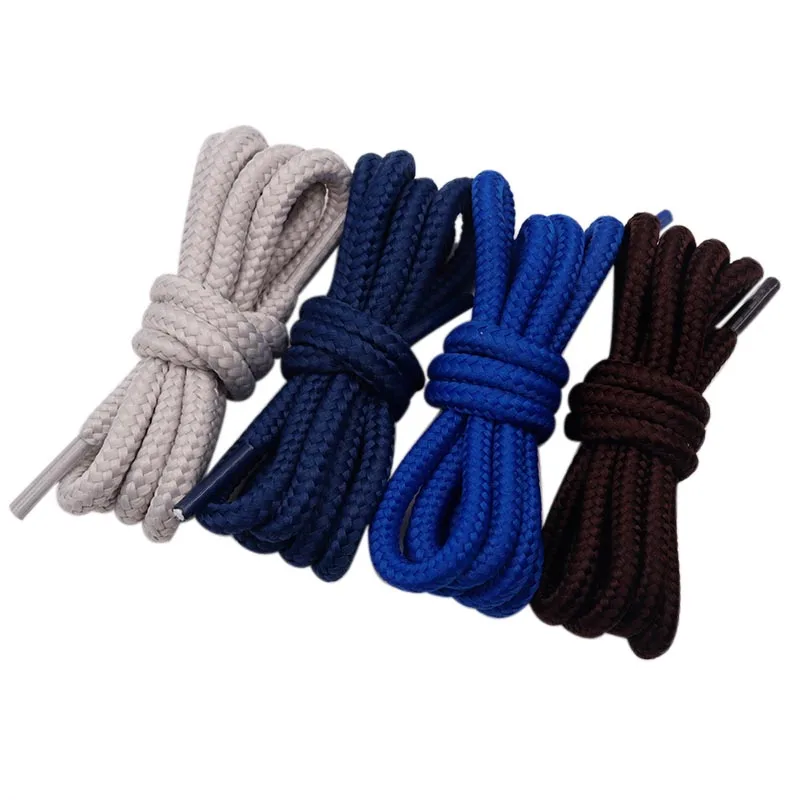 Weiou Laces 6MM Male Shoelaces Plain Color Hoodie Lacets Polyester Round Ropes Tied Tightly Sneaker Accoessory Retail One Pair