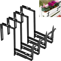 Adjustable Heavy Duty Iron Planter Pot Holder Metal Bracket Wall Mount for Railings Balcony Window Patio Garden Flower Box Hook 1