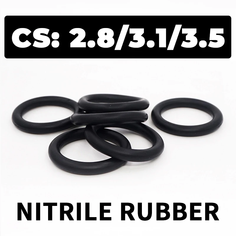 CS 2.8/3.1/3.5mm O-ring thickness cross section NBR Nitrile rubber sealing gasket rubber washer ring in specifications rubber o rings sealing gasket silicone o rings rubber washers keycap o rings
