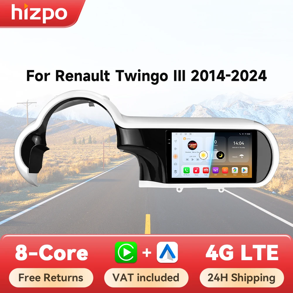 Hizpo Auto Intelligente Systeme Für Renault Twingo III 2014-2024 Carplay Android Auto 2 Din Radio Multimedia Stereo Kopf einheit 6115