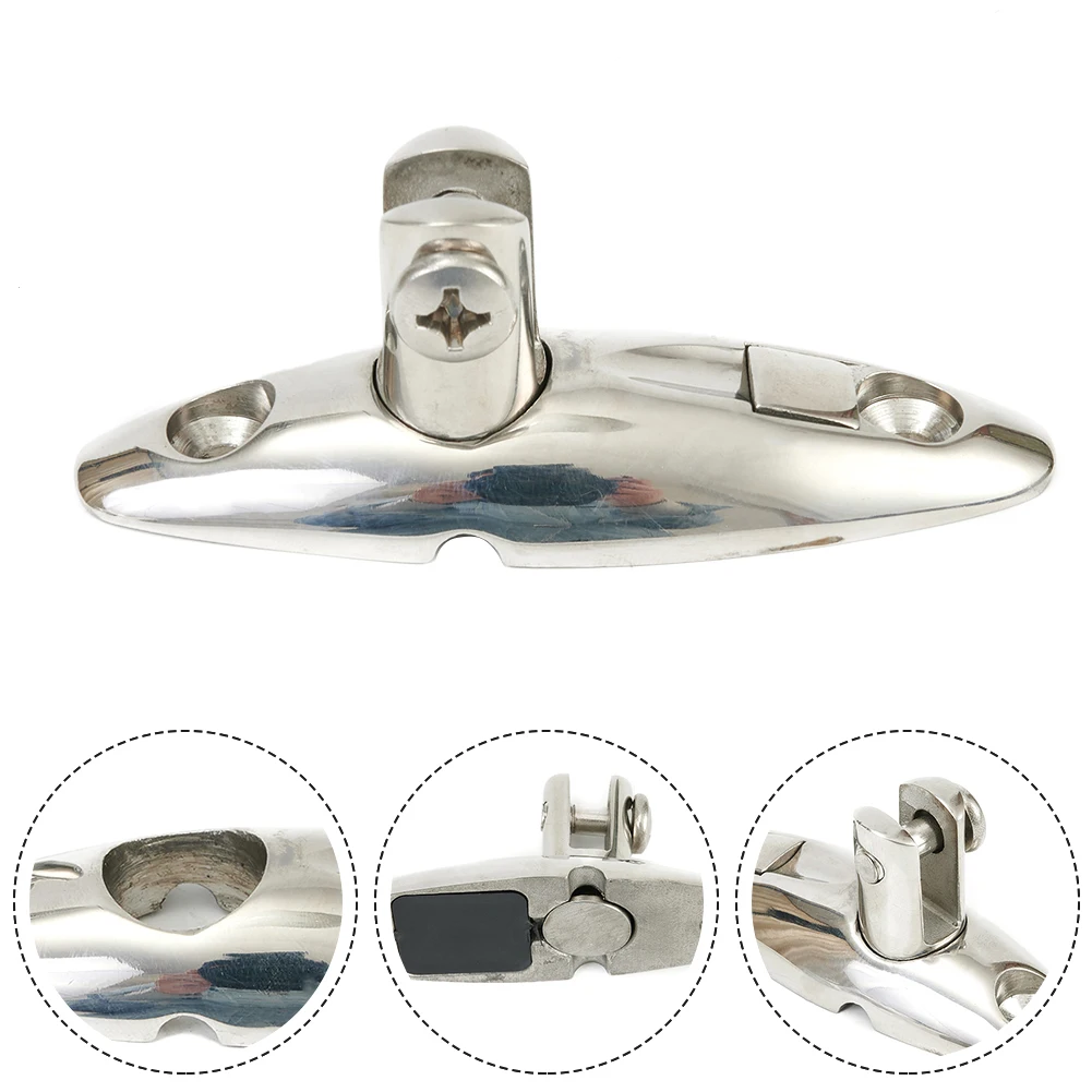 T316 Stainless Steel QUICK RELEASE Deck Hinge Mount Bimini Top Marine Hardware boat supplies accessories marine 2pcs marine stainless steel quick release ball pin with wire lanyard boats bimini top deck hinge fitting jaw slide clamp bracket