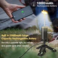 Telescopic Camping Light Rechargeable Fishing Lantern Dimming Night Atmosphere Light Emergency Light for Power Failure 10000mAh 2