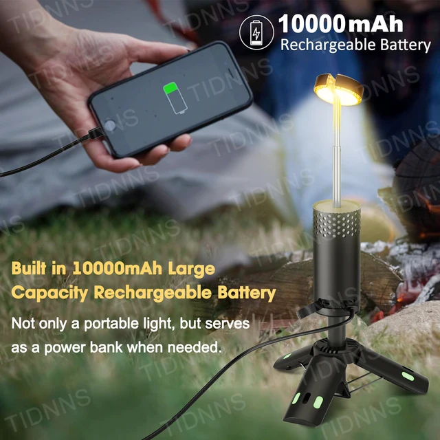 Telescopic Camping Light Rechargeable Fishing Lantern Dimming Night Atmosphere Light Emergency Light for Power Failure 10000mAh 2