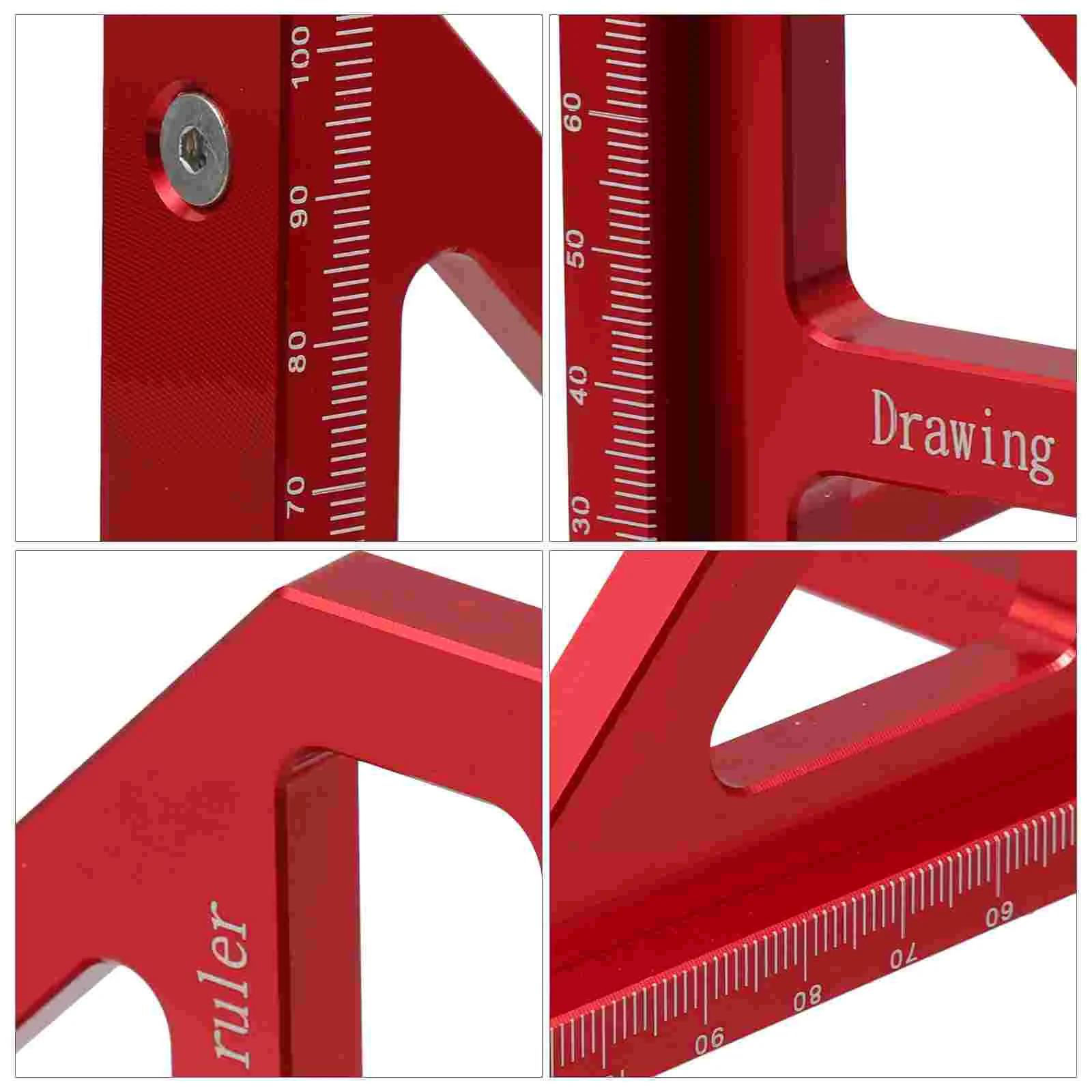 

Aluminum Alloy 45 90 Degree Gauge Square Multifunction Ruler Miter Triangle Ruler