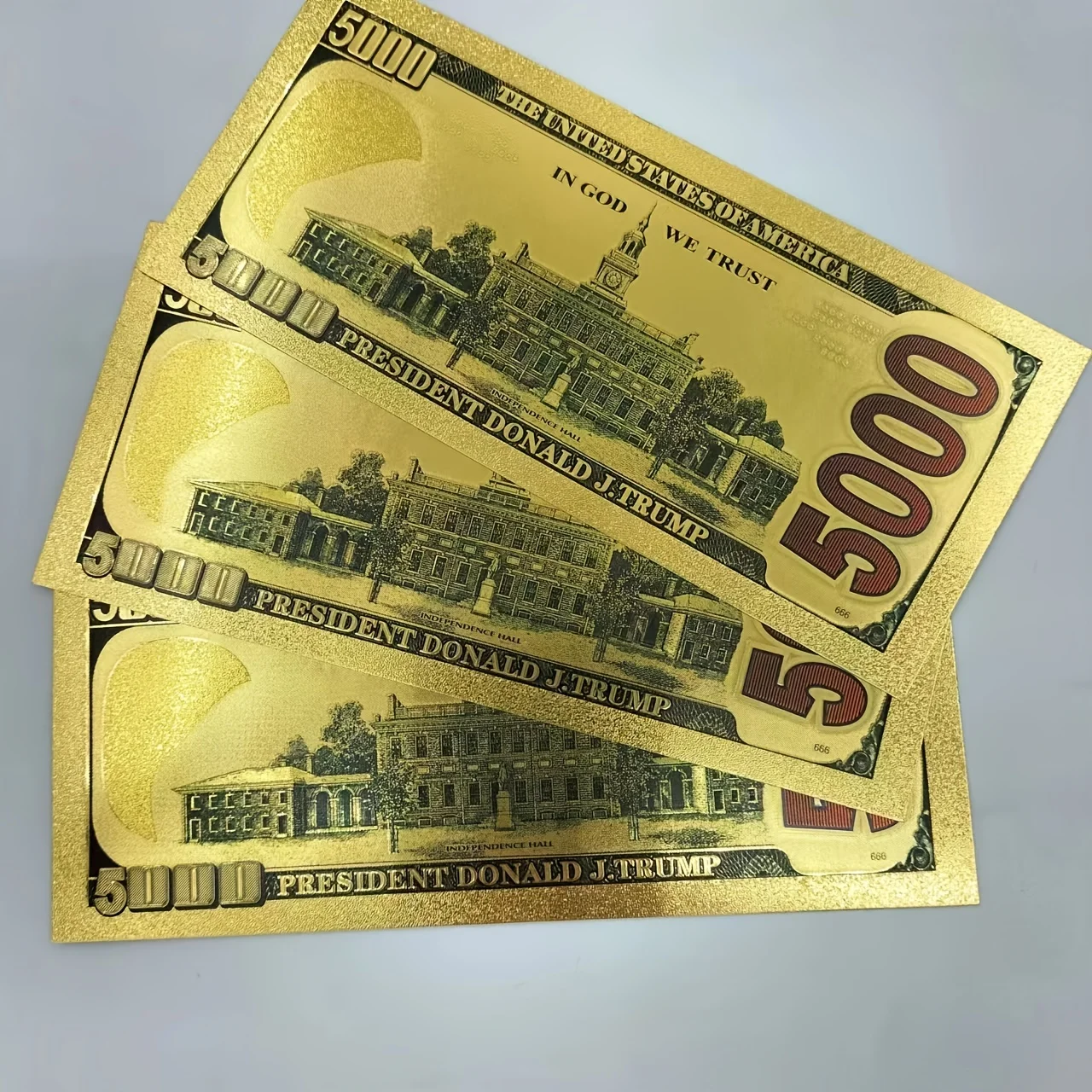 트럼프 미국 돈 금도금 기념 메달 달러 5000 프레지던트 컬렉션 골드 지폐 - G마켓 모바일