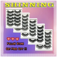 

Shinning 5 Pair 3D Mink Lashes Natural Eyelashes Dramatic Volume Lashes Eyelash Extension Makeup