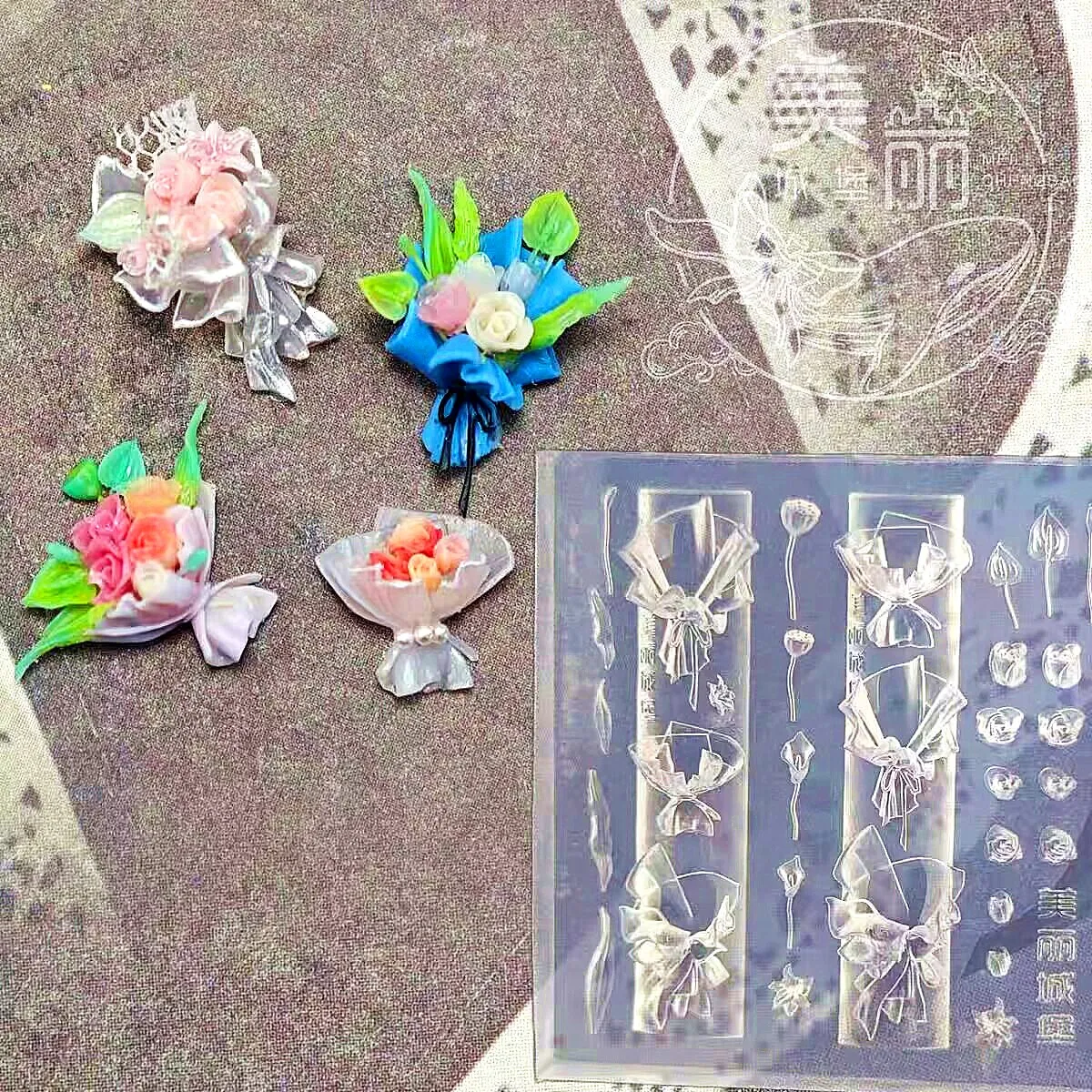 1pc Rose Tulip Lotus 3D Acrylic Mold  Lily of the Valley  Nail Art Decorations  Nails DIY Design Silicone  Nail Art  Nails  Mold 2