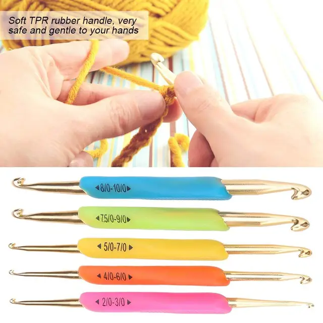 2-10mm TPR Crochet Hooks Set Double-ended Crochet Tools