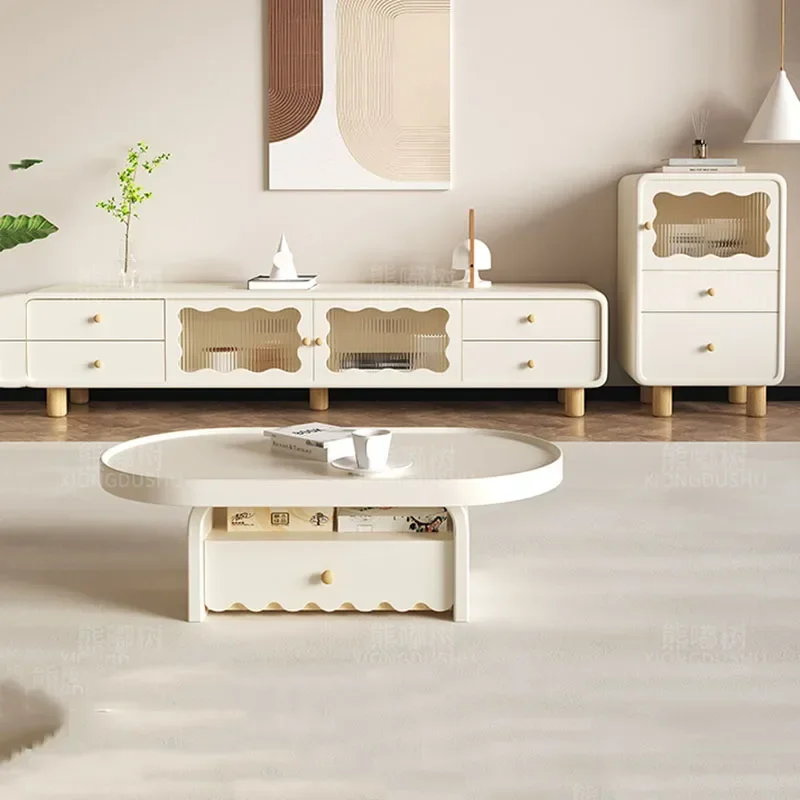 Modern Monitor Tv Stand Media Retro White Luxury Tv Cabinet Unità Di Intrattenimento Armoires De Classement Mobili Da Soggiorno