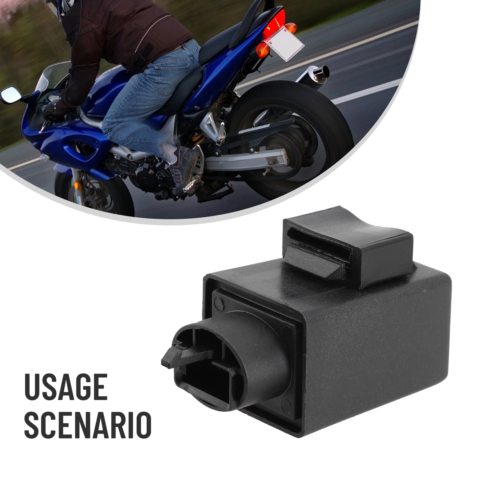 New Motorcycle Flasher Relay Within 70-90 Times / Minute 12VDC 3x2.9x6.5cm ABS Adjusted Durable Ignition System