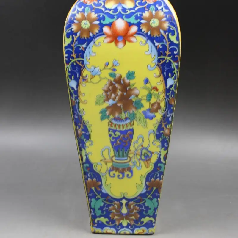 中国清雍正青いエナメル磁器花鳥模様の花瓶 11.8 インチ - AliExpress