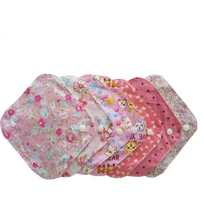 Tanio 180mm podpaski menstruacyjne wielokrotnego użytku zmywalne podpaski okres bawełniane