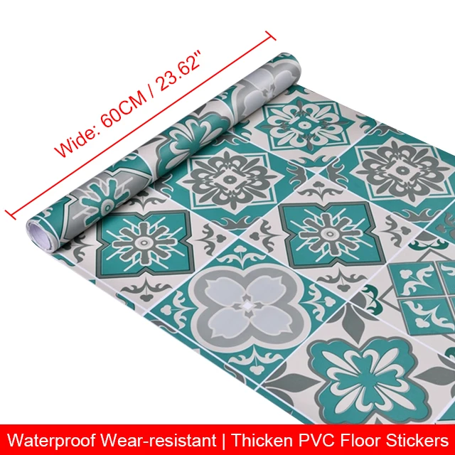 Wodoodporne naklejki podłogowe z PVC Winylowe zagęszczone samoprzylepne naklejki na płytki do kuchni Naklejki podłogowe do łazienki Naklejki dekoracyjne do domu