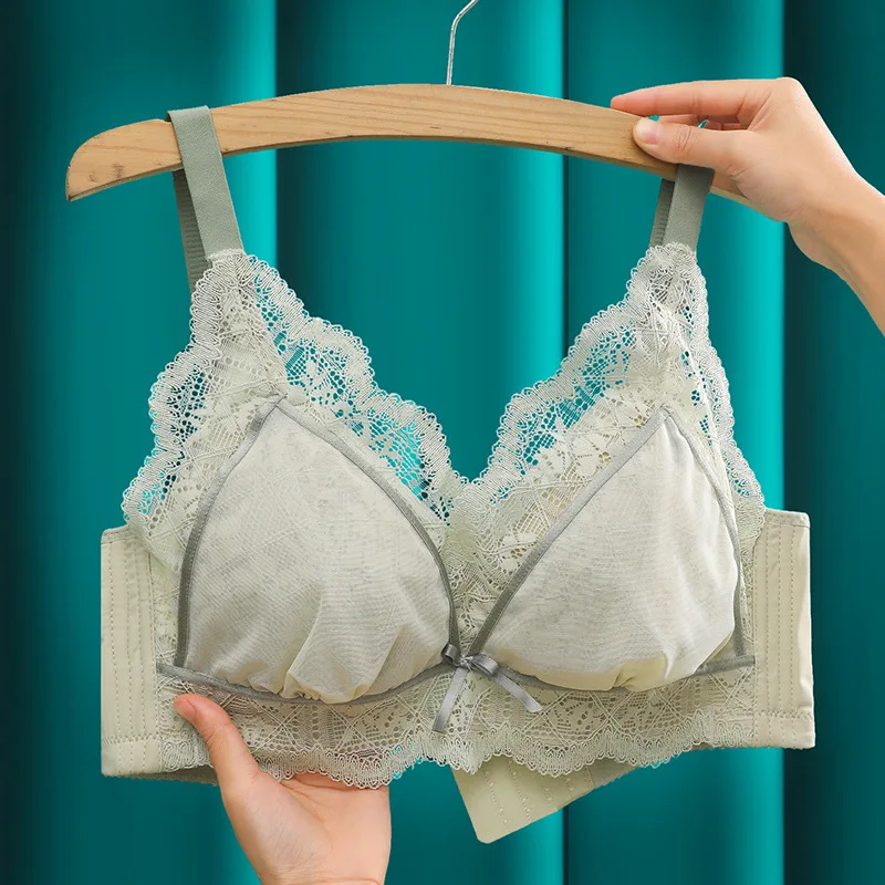 

Manufacturer's Ladies Underwear Large Chest Small Explosion Convergence Adjusted Drop-Proof Ultra-Thin Bra Wholesale