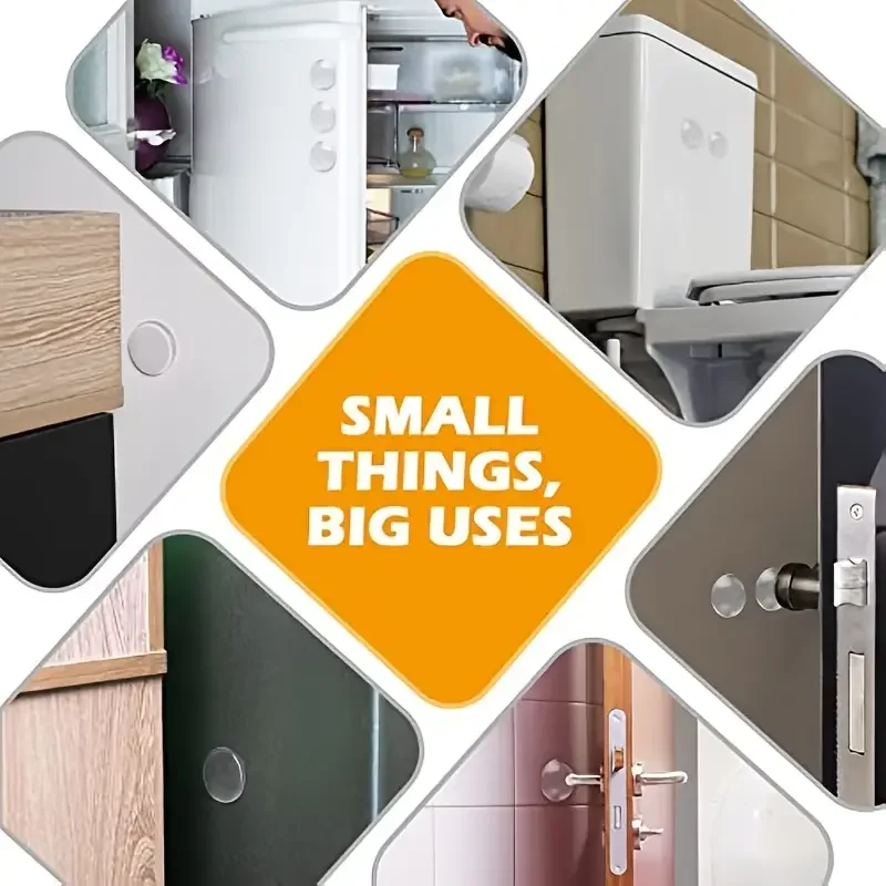 Door Knob Wall Shield Clear Soft Rubber Door Stopper Handle Bumper Mute Stickers Wall Protector Muffler Pad Protective Plug