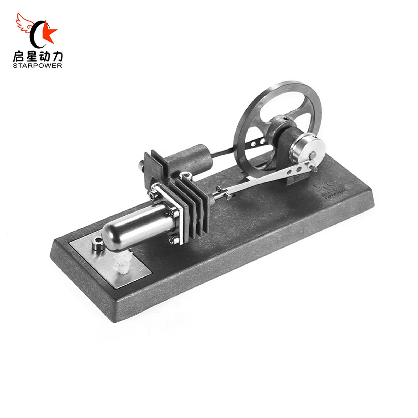 Mini Motore Stirling Ad Aria Calda T Tipo Lega di Zinco Acciaio Inossidabile Vetro Dorato Giocattolo Educativo Motore Stirling per Apprendimento FisicoKit Modello di Motore Stirling School Supplies