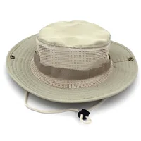 Safari Man Hat Bonnie Jungle Military Caps Vented Bucket Fishing Women Outdoor Fisherman Camouflage Army Hat Hunt Mesh Camo Bob 3