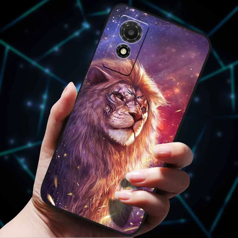 Artistic Cat Silicone Protective Phone Case - Stylish & Durable Bumper Protector