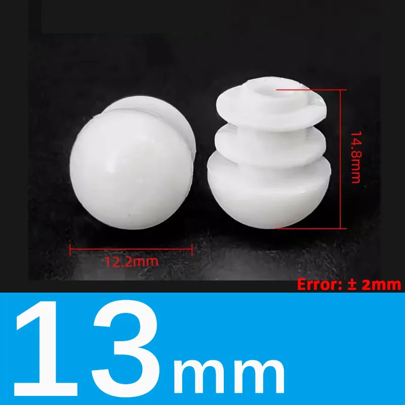 Versatile Round Steel Pipe Plug End Caps - Black/White Dust Cover Inserts